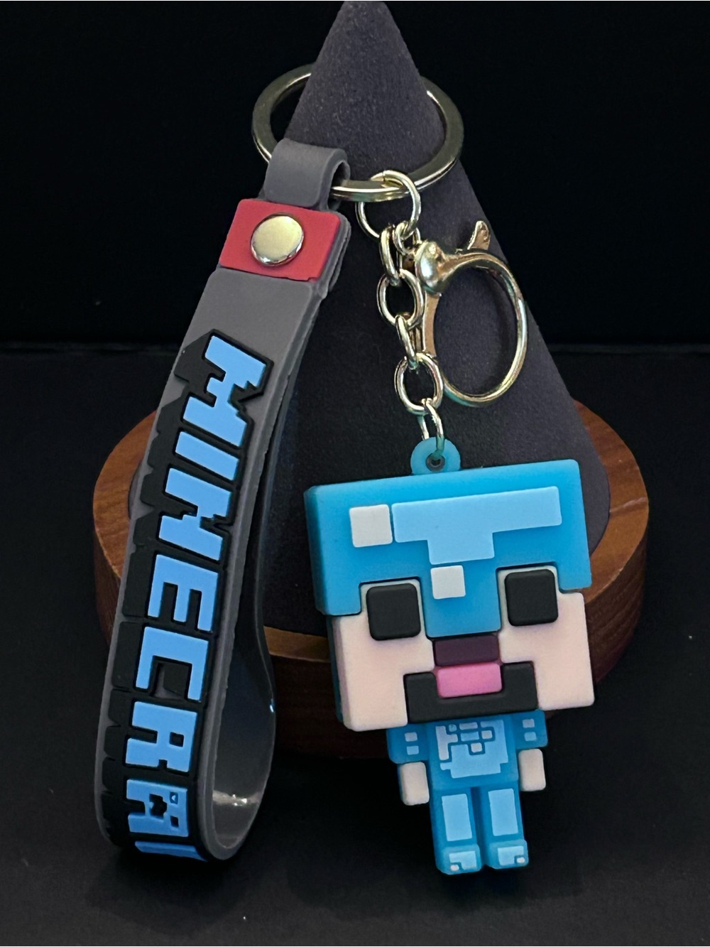 Minecraft Choice of One Character Backpack Bag Charm Keychain w/Strap & Hardware